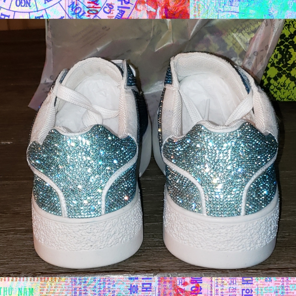 💙Blue Ombre Rhinestone Sneaks💙 - Picture 9 of 9
